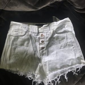White Hollister Jean shorts